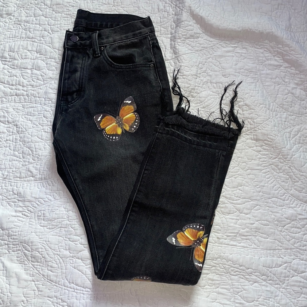 Butterfly jeans black denim